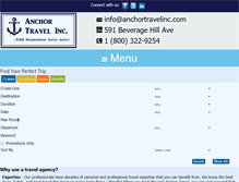Tablet Screenshot of anchortravelinc.com
